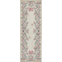 Hug Rug Eco-Washable Botanical Border Runner Rug - 75 x 220cm