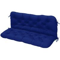2 Seater Outdoor Tufted Bench Pad With Back Cushion