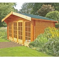 Shire Argyll 15' 8" x 9' 9" Apex Log Cabin - Premium 28mm Cladding Tongue & Groove
