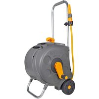 Hozelock Enclosed Hose Reel Cart 1/2" / 12.5mm 30m Grey & Yellow