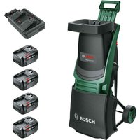 Bosch UNIVERSALSHREDDER 2X18V-25 P4A 36v Cordless Garden Shredder 4 x 4ah Li-ion Twin or Dual Battery Charger