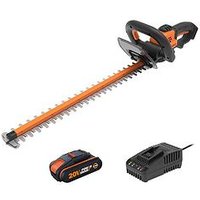 Worx 20V Powershare 56Cm Cordless Hedge Trimmer With X1 2.0Ah Battery & Charger
