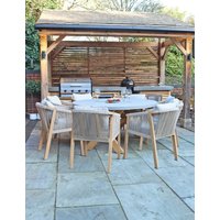 Royalcraft Luna 8 Seater Garden Table & Chairs Natural