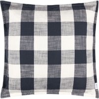 Yard Chesil Check 100% Cotton Outdoor Cushion Cover - Navy - Size 50 cm x 50 cm