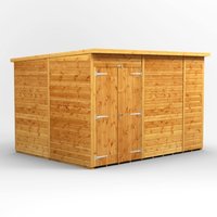 10 x 8 Power Pent Double Door Shed No Windows