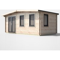 10 x 18 Power Chalet Log Cabin Left Doors