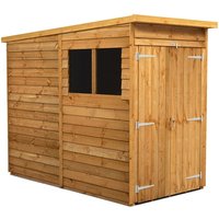 4 x 8 Power Overlap Pent Double Door Shed