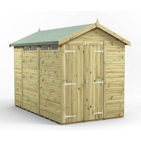 10x6 Premium Powersheds Security Apex Double Doors