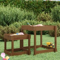 Ypsilanti Wooden Set Of 2 Sand Table In Honey Brown
