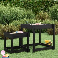 Ypsilanti Wooden Set Of 2 Sand Table In Black