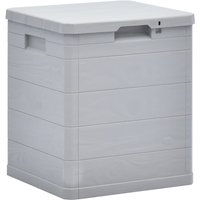 Janya Plastic Garden Storage Box In Light Grey