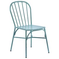Carla Outdoor Aluminium Vintage Side Chair In Light Blue