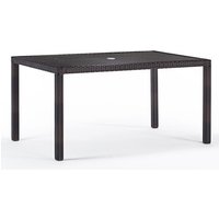 Arlo Outdoor Rattan Dining Table Rectangular With Glass Top