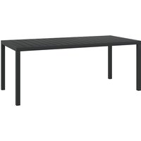 Darwen Aluminium Garden Dining Table Large In Black