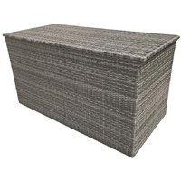 Clisson Large Rattan Outdoor Storage Box In Grey