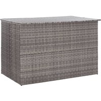 Ijaya Poly Rattan Garden Storage Box In Grey