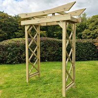 Goldhawk Large Wooden Garden Arch In Natural