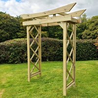 Goldhawk Small Wooden Garden Arch In Natural