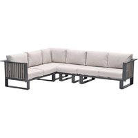 Belgrade Aluminium Corner Garden Lounge Sofa In Desert Sand