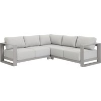 Leonidas Aluminium Garden Corner Sofa With Cushion In Taupe