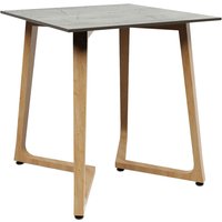 Wichita 12mm HPL Top Grigio Dining Table 70cm with Oak Legs