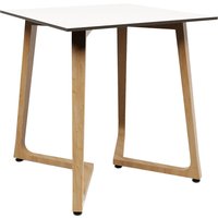 Wichita 12mm HPL Top White Dining Table 70cm with Oak Legs