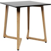 Wichita 18mm MFC Top Black Dining Table 70cm with Oak Legs