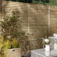 Cawsand Wooden Garden Screen In Natural 6x5