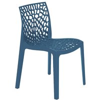 Nicole Polypropylene Side Chair In Blue