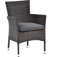 Arlo Outdoor Weave Rattan Tub Chair In Black And Brown
