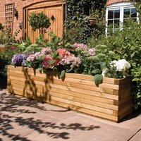 Wymondham Wooden Garden Patio Planter In Natural