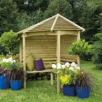 Forest 240x233x161cm Venetian Corner Arbour Seat